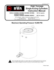 BVA Hydraulics HG15010 Manual De Instrucciones