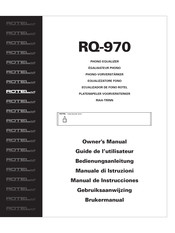 Rotel RQ-970 Manual De Instrucciones