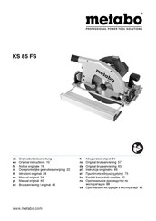 Metabo KS 85 FS Manual Original