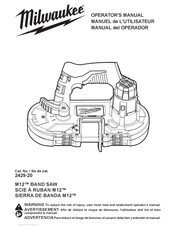 Milwaukee M12 2429-20 Manual Del Operador