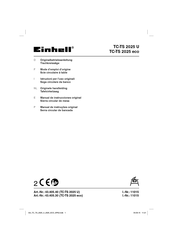 EINHELL TC-TS 2025 eco Manual De Instrucciones Original