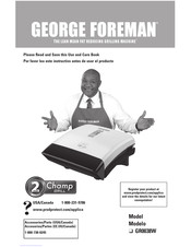 George Foreman GR0038W Instructivo Antes De Usar El Producto