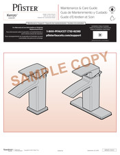 Pfister Kenzo LG42-DF1 Guía De Mantenimiento Y Cuidado