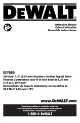 DeWalt DCF850N-XJ Manual De Instrucciones