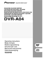 Pioneer DVR-A04 Manual De Instrucciones