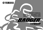 Yamaha BADGER YFM80P Manual Del Propietário