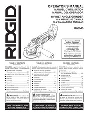 RIDGID R86040 Manual Del Operador