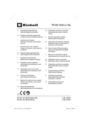 EINHELL TP-CD 18/50 Li-i BL-Solo Manual De Instrucciones