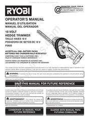 Ryobi P2605 Manual Del Operador