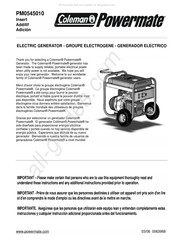 Coleman Powermate PM0545010 Manual