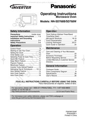 Panasonic NN-SD768W Instrucciones De Operación