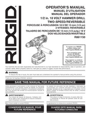 RIDGID R861150 Manual Del Operador