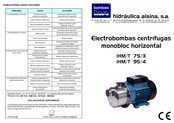 Bombas Hasa IHT 75/3 Manual De Instrucciones