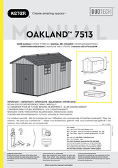 Keter DUOTECH OAKLAND 7513 Manual Del Usuario