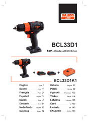Bahco BCL33D1 Manual De Instrucciones