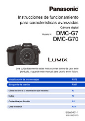 Panasonic LUMIX DMC-G70 Instrucciones De Funcionamiento Para Características Avanzadas