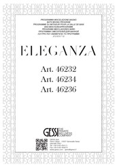 Gessi Eleganza 46234 Manual De Instalación