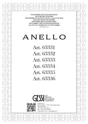 Gessi ANELLO 63336 Manual De Instalación