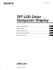 Sony CPD-L181 Manual De Instrucciones