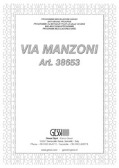 Gessi VIA MANZONI 38653 Manual De Instalación