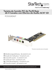 StarTech PCISOUND4LP Manual De Montaje