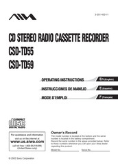 Aiwa CSD-TD59 Instrucciones De Manejo