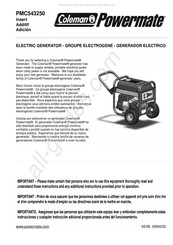 Powermate Coleman PMC543250 Manual Del Usuario