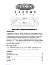 Jensen Marine MWR32 Manual De Instalación