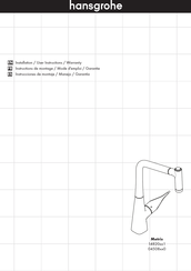 Hansgrohe Metris 14820801 Instrucciones De Montaje / Manejo / Garantía
