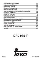 Teka DPL 985 T Manual De Instrucciones