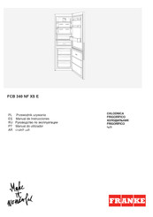 Franke FCB 340 NF XS E Manual De Instrucciones
