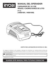 Ryobi P113 Manual Del Operador