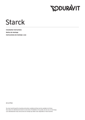 Duravit Starck S1 9718 Instrucciones De Montaje Y Uso