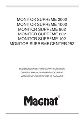 Magnat MONITOR SUPREME 102 Manual De Instrucciones