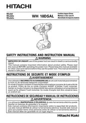 Hitachi WH 18DSAL Manual De Instrucciones