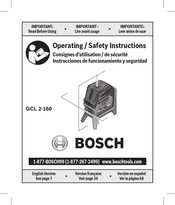 Bosch GCL 2-160 Instrucciones De Funcionamiento Y Seguridad