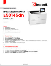 HP LaserJet Managed E50145dn Manual De Uso Rápido
