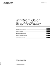 Sony Trinitron GDM-200PST9 Manual De Instrucciones