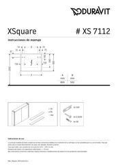 DURAVIT XSquare XS 7112 Instrucciones De Montaje