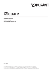 DURAVIT XSquare XS 7014 Instrucciones De Montaje Y Uso