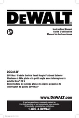 DeWalt DCG413FB-CA Manual De Instrucciones