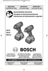 Bosch 25618 Instrucciones De Funcionamiento Y Seguridad
