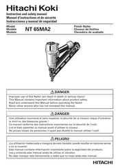 Hitachi Koki NT 65MA2 Instrucciones Y Manual De Seguridad