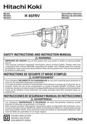 Hitachi Koki H 45FRV Manual De Instrucciones