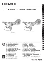 Hitachi G 18DBBAL Instrucciones De Manejo