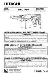 Hitachi DH 24PD3 Manual De Instrucciones E Instrucciones De Seguridad