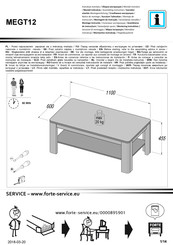 Forte MEGT12 Instrucciones De Montaje