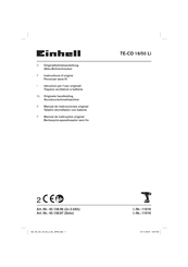 EINHELL TE-CD 18/50 Li Manual De Instrucciones Original