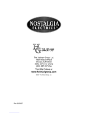 Nostalgia Products CHM-915 Manual De Instrucciones