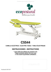 ECOPOSTURAL C5544 Instrucciones